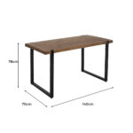 Dining Table Industrial Wooden - Image 3