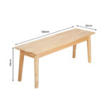 1XDining Chairs Bench Chair Seat Nature - Image 3