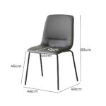 Stackable Dining Chairs Kitchen Grey - Image 3