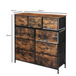 Storage Cabinet Tower Chest Brown Fold - Image 3