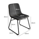 2x Dining Chairs Black - Image 3