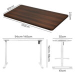 Motorised Standing Desk Height 120cm Walnut 800x 1.5MM - Image 3
