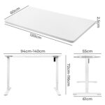 Motorised Standing Desk Height 120cm White 800x 1.5MM - Image 3