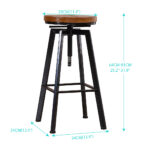 2x Bar Stools Industrial Kitchen - Image 3