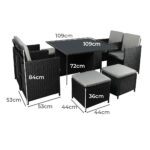 9PCS Outdoor Table Chair Set - Image 3