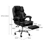 Gaming Chair Office Computer Black Footrest - Image 3