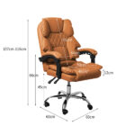 Gaming Chair Office Computer Brown No Footrest - Image 3