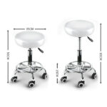 2x Swivel Salon Barstool Hairdressing White - Image 3