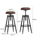 2x Industrial Bar Stools Kitchen - Image 3