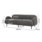 Cloud Sofa 3 Seater Sherpa Fleece Beige - Image 3