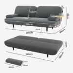 CONVERTIBLE SOFABED WITH USB CHARGE AND SIDE TABLE - Image 3