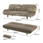CONVERTIBLE SOFABED WITH USB CHARGE AND SIDE TABLE - Image 3