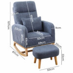 Rocking Chair Ottoman Footrest With Side Pocket - Image 3