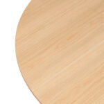 Dining Table Round Rubberwood Base 100cm Natural 100 CM - Image 4
