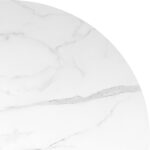 Dining Table Round Rubberwood Base 120cm White 120 CM - Image 4