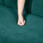 Sofa Bed Convertible Velvet Lounge Recliner Couch Sleeper 3 Seater Green - Image 4