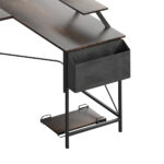 Computer Desk Corner Desk Brown - Image 4