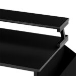 L Shaped Gaming Desk with Storage Drawers Black - Image 5