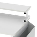L Shaped Gaming Desk with Storage Drawers White - Image 5
