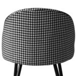 2x Dining Chairs Kitchen Cafe Black and White - Image 5