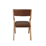 2x Dining Chairs Foldable PU Brown - Image 6