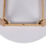 Dining Table Round Rubberwood Base 100cm White 100 CM - Image 6