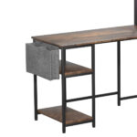 L Shaped Gaming Desk with LED Lights Brown - Image 6