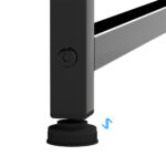 L Shaped Gaming Desk with Storage Drawers Black - Image 6