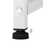 L Shaped Gaming Desk with Storage Drawers White - Image 6