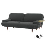 CONVERTIBLE SOFABED WITH USB CHARGE AND SIDE TABLE