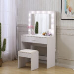 Dressing Table Set Makeup Mirror - Image 7