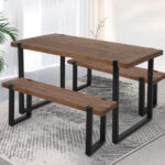 Wooden Dining Sets 1XTable+2X - Image 8